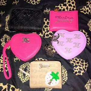 Juicy Couture Black and Pink Key & Card Holders